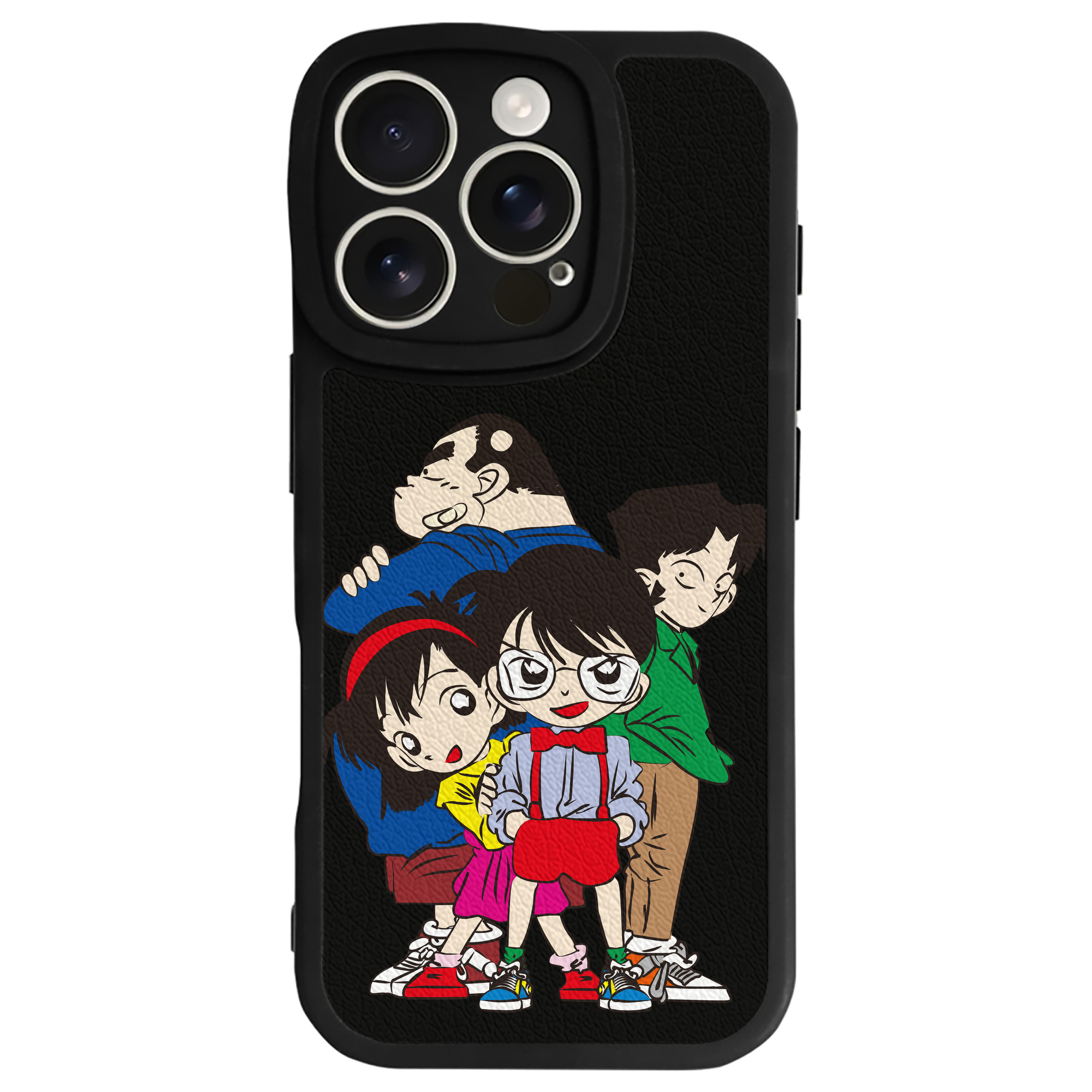 （画像用） 名探偵コナン Detective Conan 【iPhone 16シリーズ対応】シリコンスマホケース（レザー調） 材質：シリコン